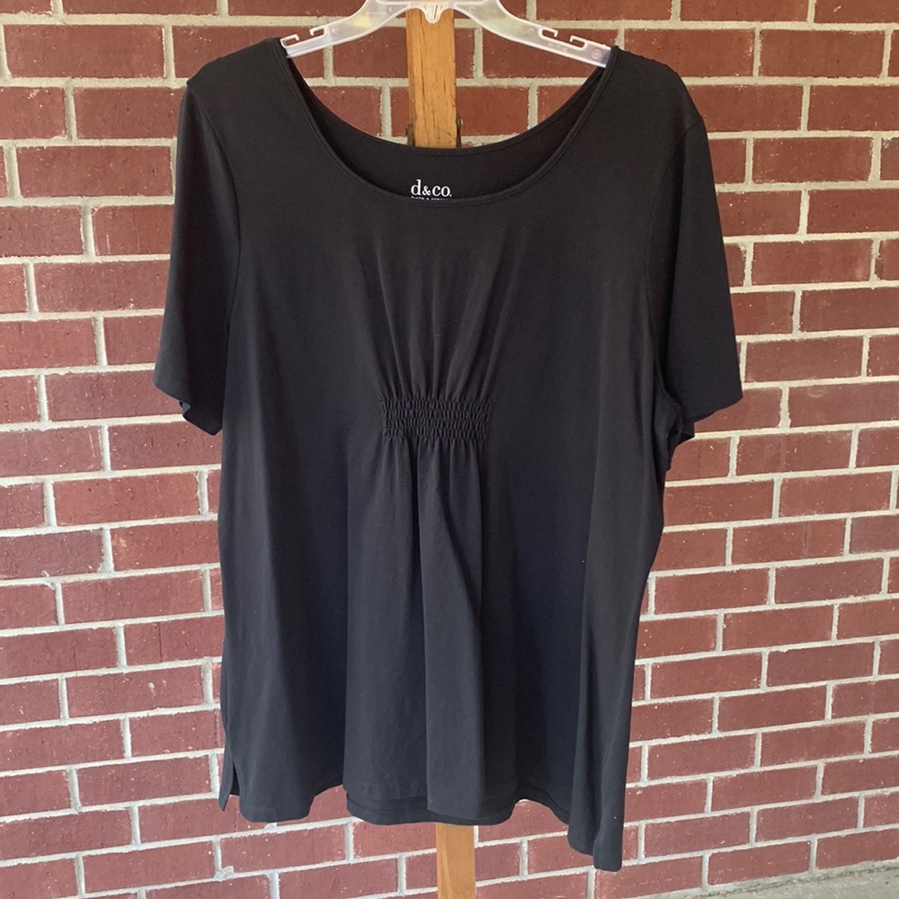 Denim & Co. - Size 2X - Top w/ Ruching Detail